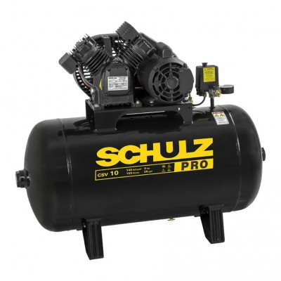 Compressor de Ar 10 Pés 100L 2HP 140PSI Monofásico - SCHULZ-PROCSV10/100