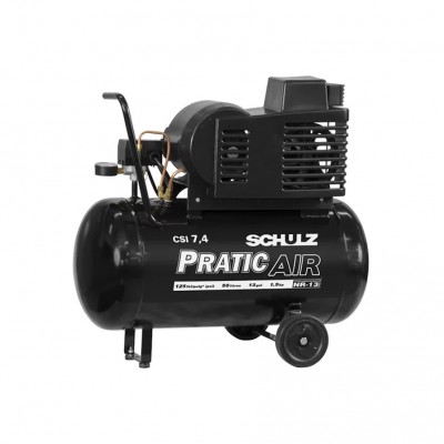 Compressor de Ar 7.4 pés 125 PSI 50 l 220 v Monofásico Com Roda CSI7.4/50 SCHULZ